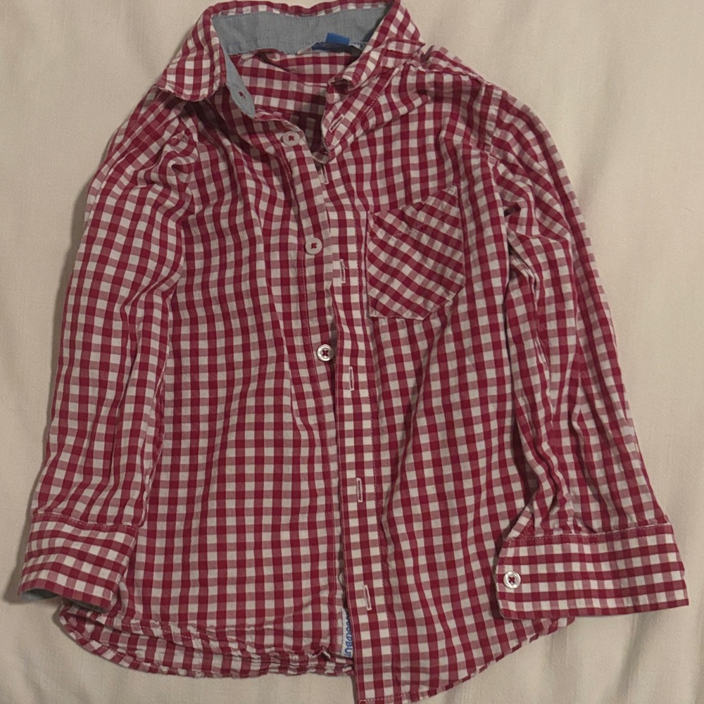 Red Checkered Kids Shirt
